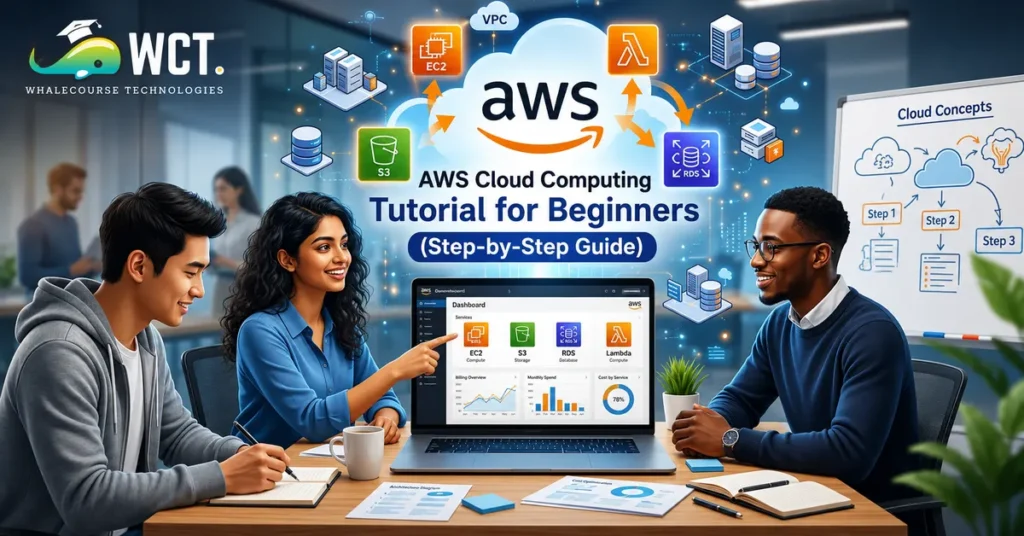 Beginner learning aws cloud services through a step-by-step hands-on cloud computing tutorial