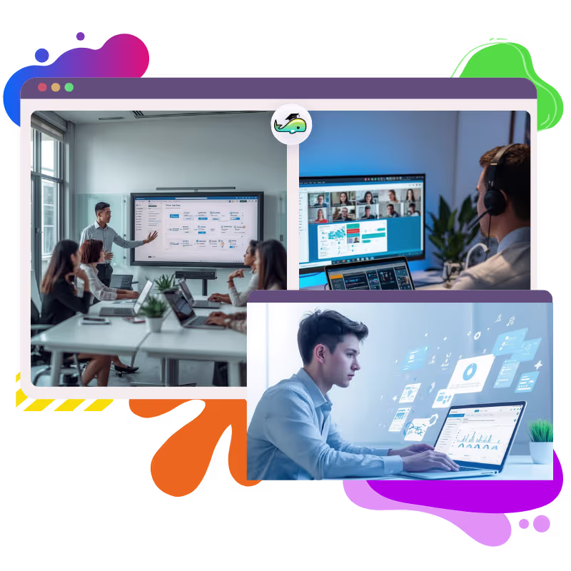 Students learning low-code app development and business automation in a Power Apps course at whalecoursetechnologies Chennai