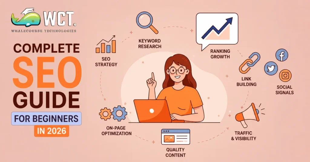 Digital marketer optimizing website content, keywords, and search performance using modern seo techniques