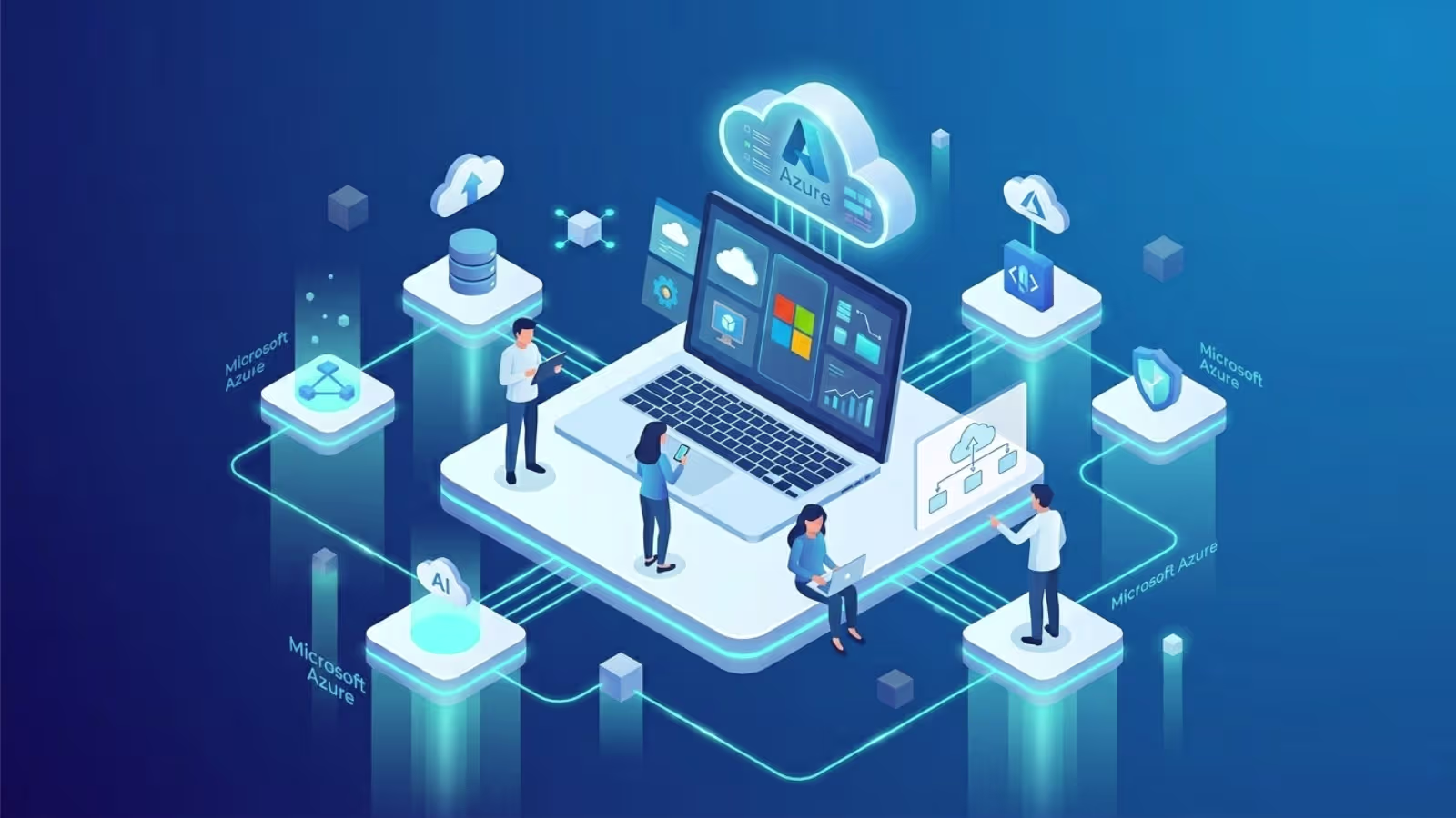 microsoft azure tutorial for beginners showing cloud services dashboard and basic features overview
