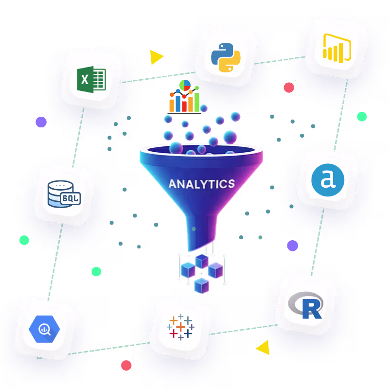 Data analytics course with practical training in data visualization, reporting, and business insights