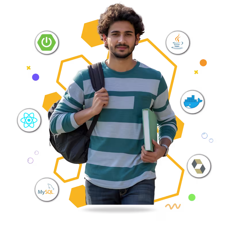 java full stack development classes covering frontend, backend, databases, and real-world projects