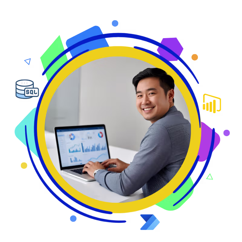 power bi institute course curriculum showing what you'll learn in data visualization and reporting