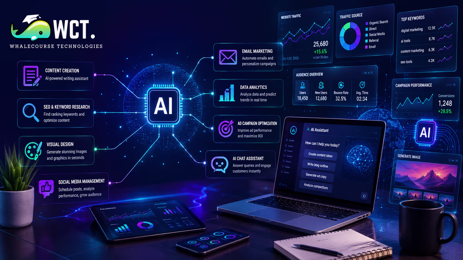 Top ai tools every digital marketer should use to improve content creation, seo, social media, and marketing productivity