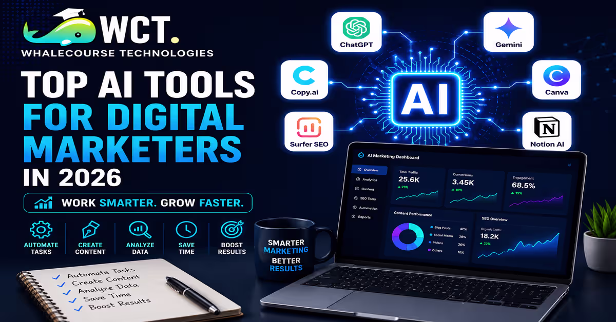 Top ai tools helping digital marketers create content, manage campaigns, design visuals, and analyze performance efficiently