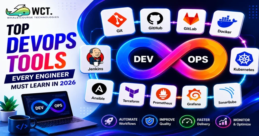Developer using modern devops tools for software development, automation, testing, and continuous deployment in 2026