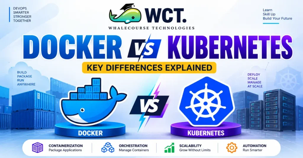 docker and kubernetes showing the difference between containerization and container orchestration