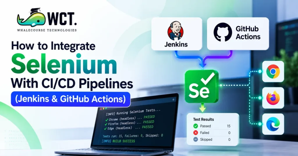 selenium ci/cd pipeline integration with jenkins and github actions for automated testing workflows