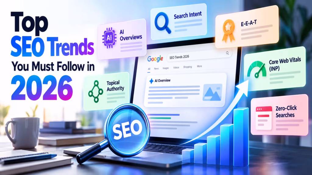 top seo trends in 2026 shaping search engine optimization and organic visibility